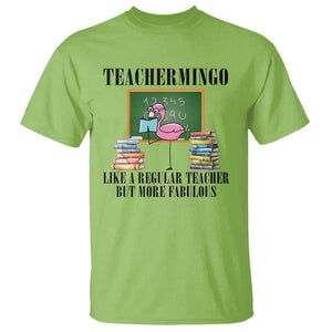 Flamingo Teacher T Shirt Teachermingo Like A Normal Teacher But More Fabulous TS11 Lime Print Your Wear