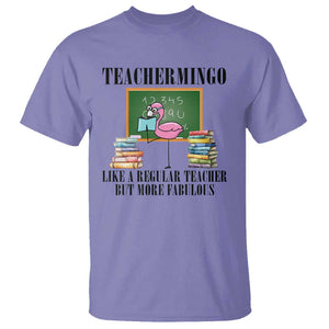 Flamingo Teacher T Shirt Teachermingo Like A Normal Teacher But More Fabulous TS11 Violet Print Your Wear