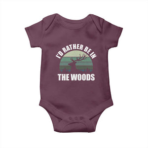 Deer Hunting Baby Onesie Id Rather Be In the Woods