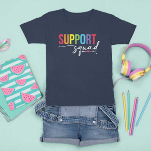 School Support Team T Shirt For Kid Support Squad Teacher TS11 Navy Print Your Wear