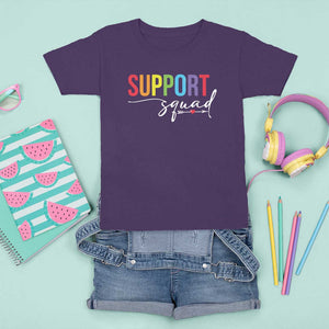 School Support Team T Shirt For Kid Support Squad Teacher TS11 Purple Print Your Wear