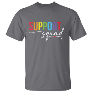 School Support Team T Shirt Support Squad Teacher TS11 Charcoal Print Your Wear