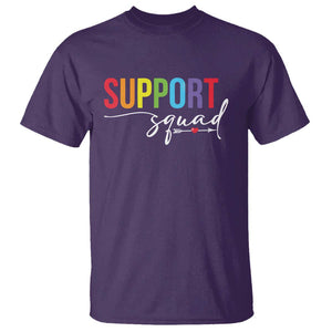 School Support Team T Shirt Support Squad Teacher TS11 Purple Print Your Wear