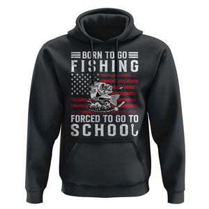 Born To Go Fishing Forced To Go To School Hoodie Bass Fly Fishing TS11 Black Print Your Wear