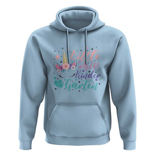 Back To School Hoodie Little Miss Kindergarten Unicorn TS11 Light Blue Print Your Wear