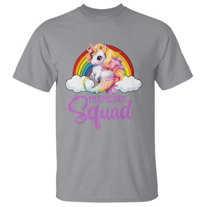 Mermicorn Squad T Shirt Mermaids Unicorns Birthday Party Rainbow TS11 Sport Gray Print Your Wear