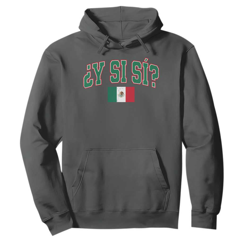 Mexican Y Si Si Hoodie Mexico Flag Funny Mexican Optimistic Saying TS11 Dark Heather Print Your Wear