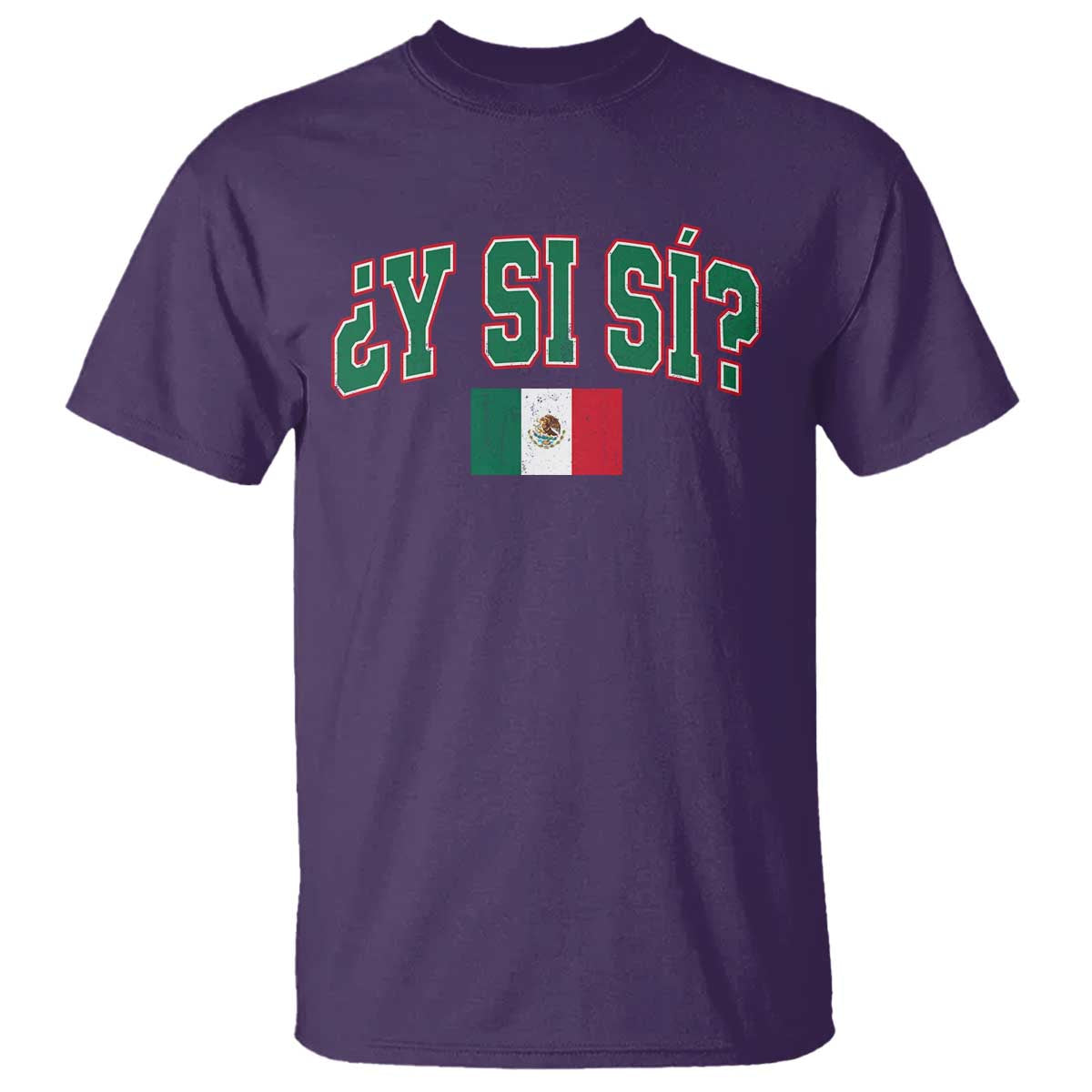 Mexican Y Si Si T Shirt Mexico Flag Funny Mexican Optimistic Saying TS11 Purple Print Your Wear