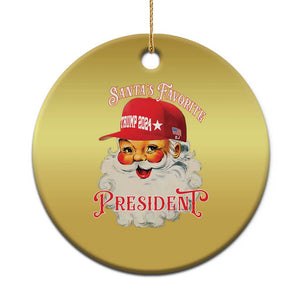 Trump Supporter Christmas Ornament Santa's Favorite President Trump 2024 Xmas TS11 Print Your Wear