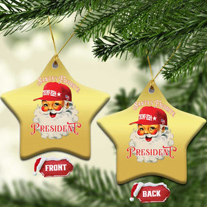 Trump Supporter Christmas Ornament Santa's Favorite President Trump 2024 Xmas TS11 Star Gold Print Your Wear