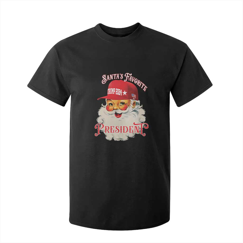 Trump Supporter T Shirt For Kid Santa's Favorite President Trump 2024 Christmas TS11 Black Print Your Wear