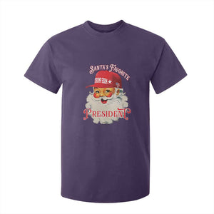 Trump Supporter T Shirt For Kid Santa's Favorite President Trump 2024 Christmas TS11 Purple Print Your Wear