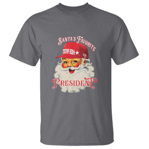 Trump Supporter T Shirt Santa's Favorite President Trump 2024 Christmas TS11 Charcoal Print Your Wear