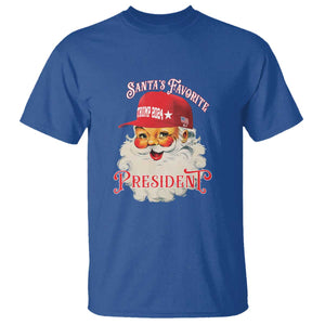 Trump Supporter T Shirt Santa's Favorite President Trump 2024 Christmas TS11 Royal Blue Print Your Wear