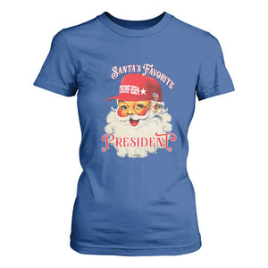 Trump Supporter T Shirt For Women Santa's Favorite President Trump 2024 Christmas TS11 Royal Blue Print Your Wear