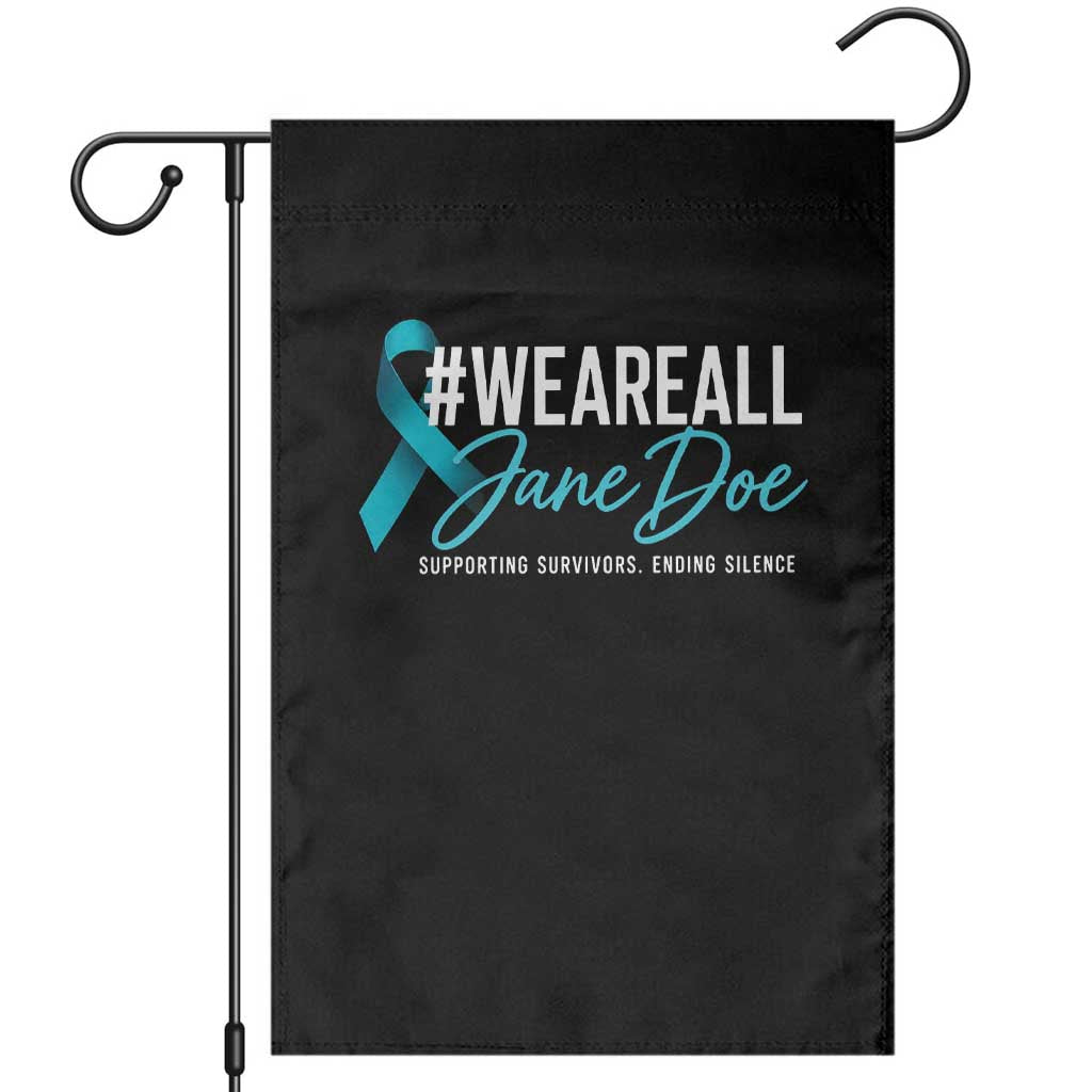 We Are All Jane Doe Garden Flag Supporting Survivors Ending Silence Sexual Assault Awareness Ribbon