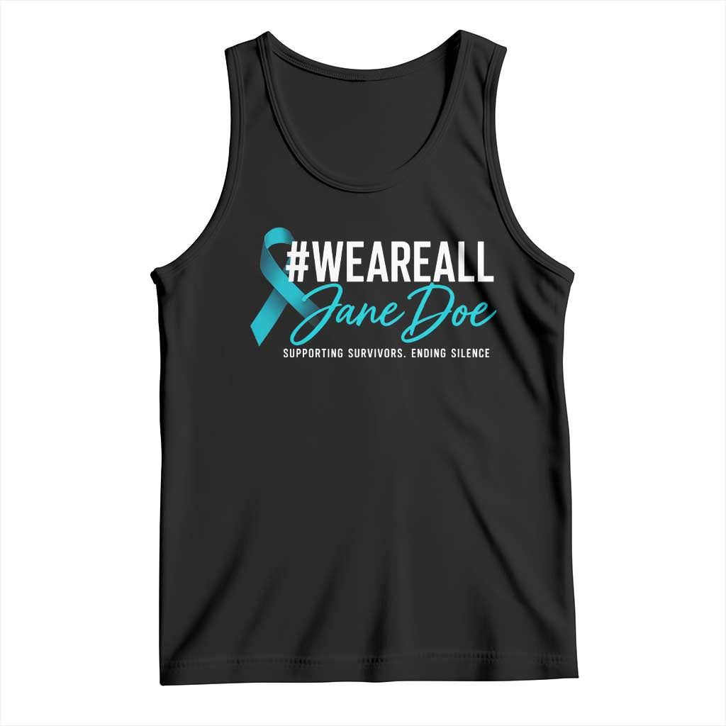 We Are All Jane Doe Tank Top Supporting Survivors Ending Silence Sexual Assault Awareness Ribbon