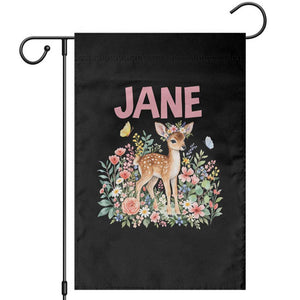 Jane Doe Floral Deer Puns Garden Flag Protect Survivors and Womens Movement
