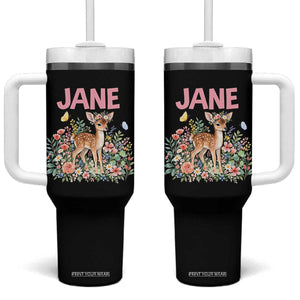 Jane Doe Floral Deer Puns Tumbler With Handle Protect Survivors and Womens Movement