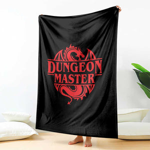 Funny Dungeon Master Throw Blanket RPG Gamer D20 Tabletop Red Dragon TS11 Print Your Wear