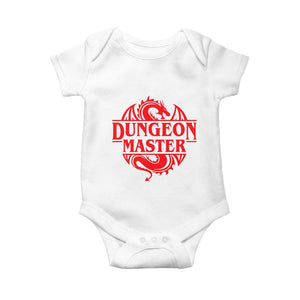 Funny Dungeon Master Baby Onesie RPG Gamer D20 Tabletop Red Dragon TS11 White Print Your Wear