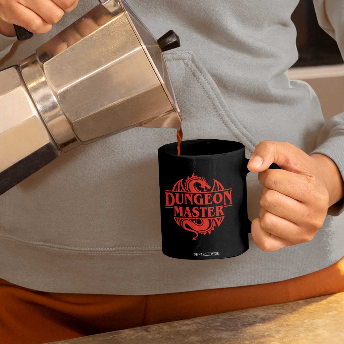 Funny Dungeon Master Coffee Mug RPG Gamer D20 Tabletop Red Dragon TS11 Print Your Wear