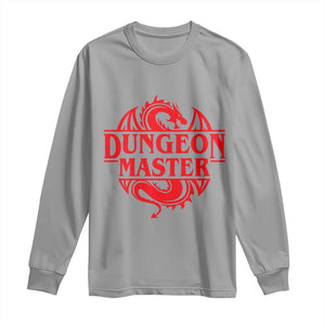 Funny Dungeon Master Long Sleeve Shirt RPG Gamer D20 Tabletop Red Dragon TS11 Sport Gray Print Your Wear