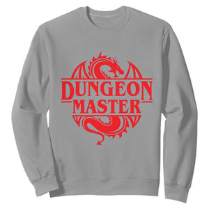 Funny Dungeon Master Sweatshirt RPG Gamer D20 Tabletop Red Dragon TS11 Sport Gray Print Your Wear
