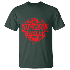 Funny Dungeon Master T Shirt - RPG Gamer D20 Tabletop Red Dragon Humor Tee TS11 Dark Forest Green Print Your Wear