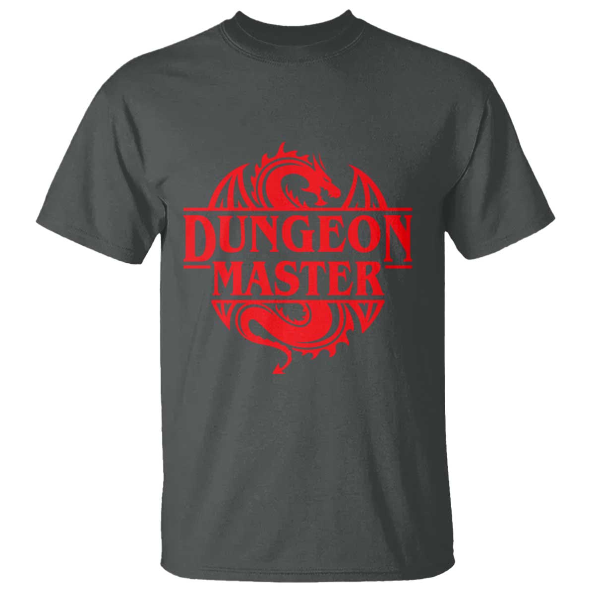 Funny Dungeon Master T Shirt - RPG Gamer D20 Tabletop Red Dragon Humor Tee TS11 Dark Heather Print Your Wear