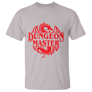 Funny Dungeon Master T Shirt - RPG Gamer D20 Tabletop Red Dragon Humor Tee TS11 Ice Gray Print Your Wear