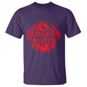 Funny Dungeon Master T Shirt - RPG Gamer D20 Tabletop Red Dragon Humor Tee TS11 Purple Print Your Wear