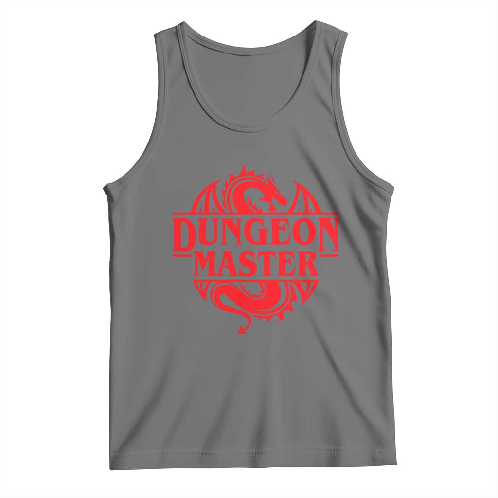 Funny Dungeon Master Tank Top RPG Gamer D20 Tabletop Red Dragon TS11 Black Heather Print Your Wear