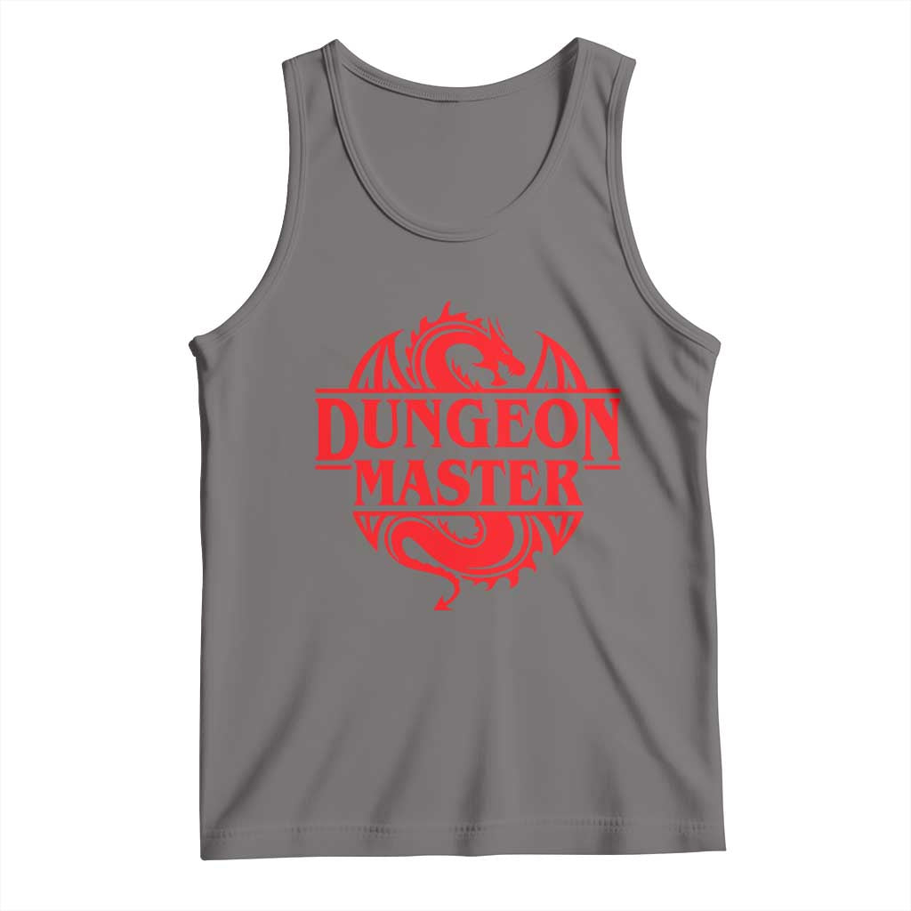 Funny Dungeon Master Tank Top RPG Gamer D20 Tabletop Red Dragon TS11 Deep Heather Print Your Wear