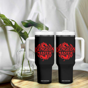 Funny Dungeon Master Tumbler With Handle RPG Gamer D20 Tabletop Red Dragon TS11 Print Your Wear