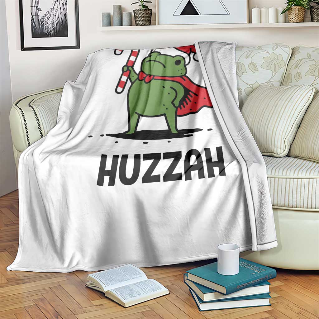 Funny Christmas Huzzah Frog Knight Meme Quote Throw Blanket TS11 Print Your Wear