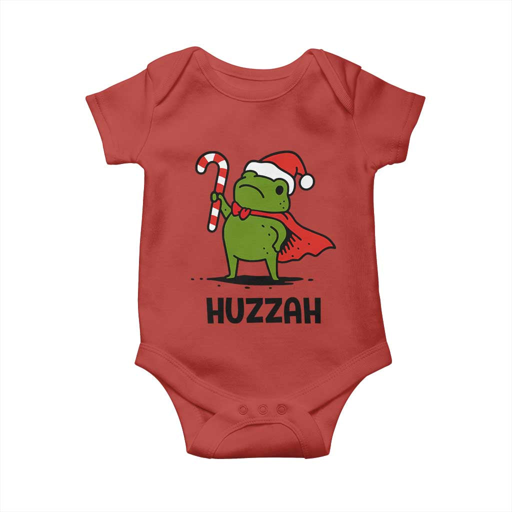 Funny Christmas Huzzah Frog Knight Meme Quote Baby Onesie TS11 Red Print Your Wear