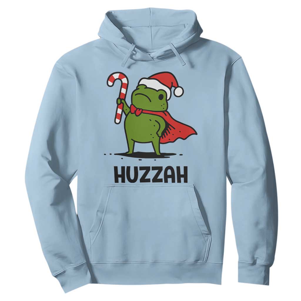 Funny Christmas Huzzah Frog Knight Meme Quote Hoodie TS11 Light Blue Print Your Wear