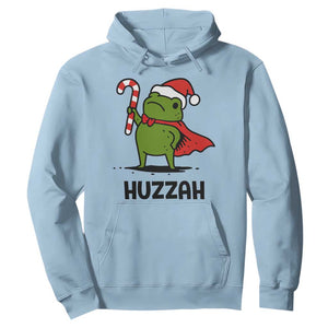 Funny Christmas Huzzah Frog Knight Meme Quote Hoodie TS11 Light Blue Print Your Wear
