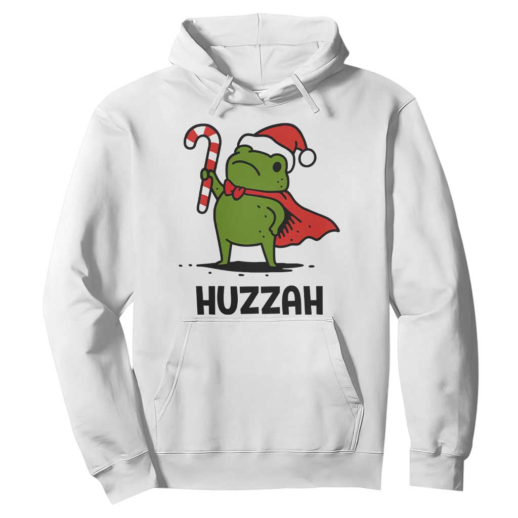 Funny Christmas Huzzah Frog Knight Meme Quote Hoodie TS11 White Print Your Wear