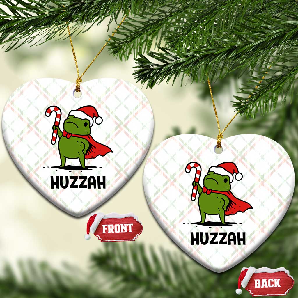 Funny Christmas Huzzah Frog Knight Meme Quote Ceramic Ornament TS11 Print Your Wear