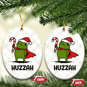 Funny Christmas Huzzah Frog Knight Meme Quote Ceramic Ornament TS11 Print Your Wear