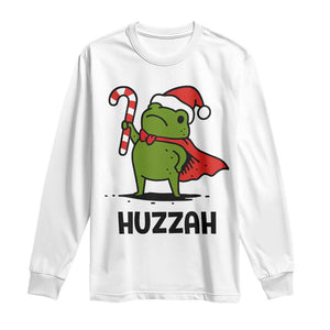 Funny Christmas Huzzah Frog Knight Meme Quote Long Sleeve Shirt TS11 White Print Your Wear