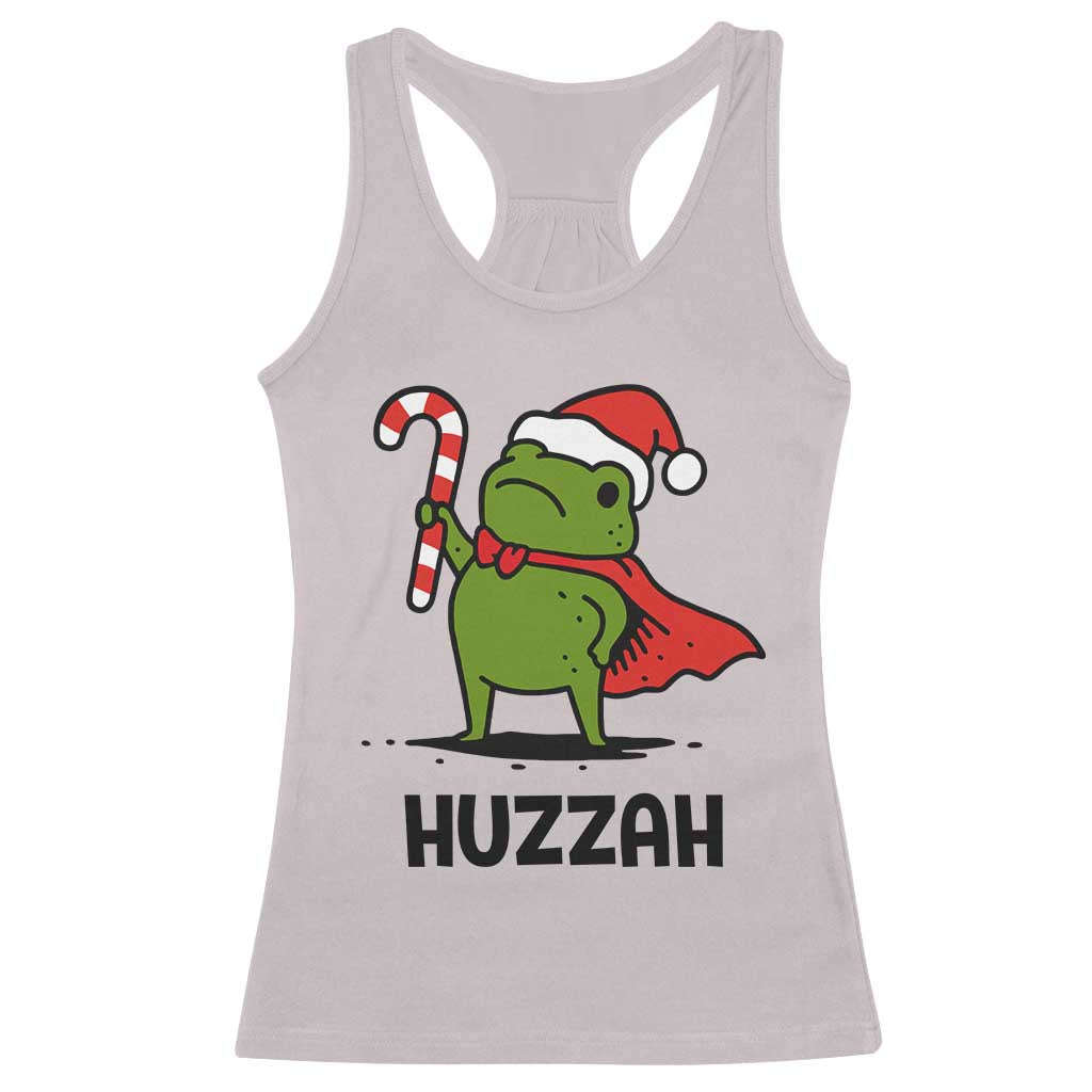 Funny Christmas Huzzah Frog Knight Meme Quote Racerback Tank Top TS11 Ice Gray Print Your Wear