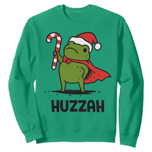 Funny Christmas Huzzah Frog Knight Meme Quote Sweatshirt TS11 Irish Green Print Your Wear