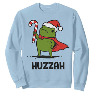 Funny Christmas Huzzah Frog Knight Meme Quote Sweatshirt TS11 Light Blue Print Your Wear