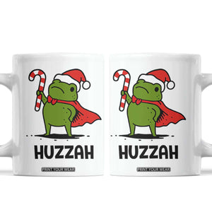 Funny Christmas Huzzah Frog Knight Meme Quote Coffee Mug TS11 White Print Your Wear
