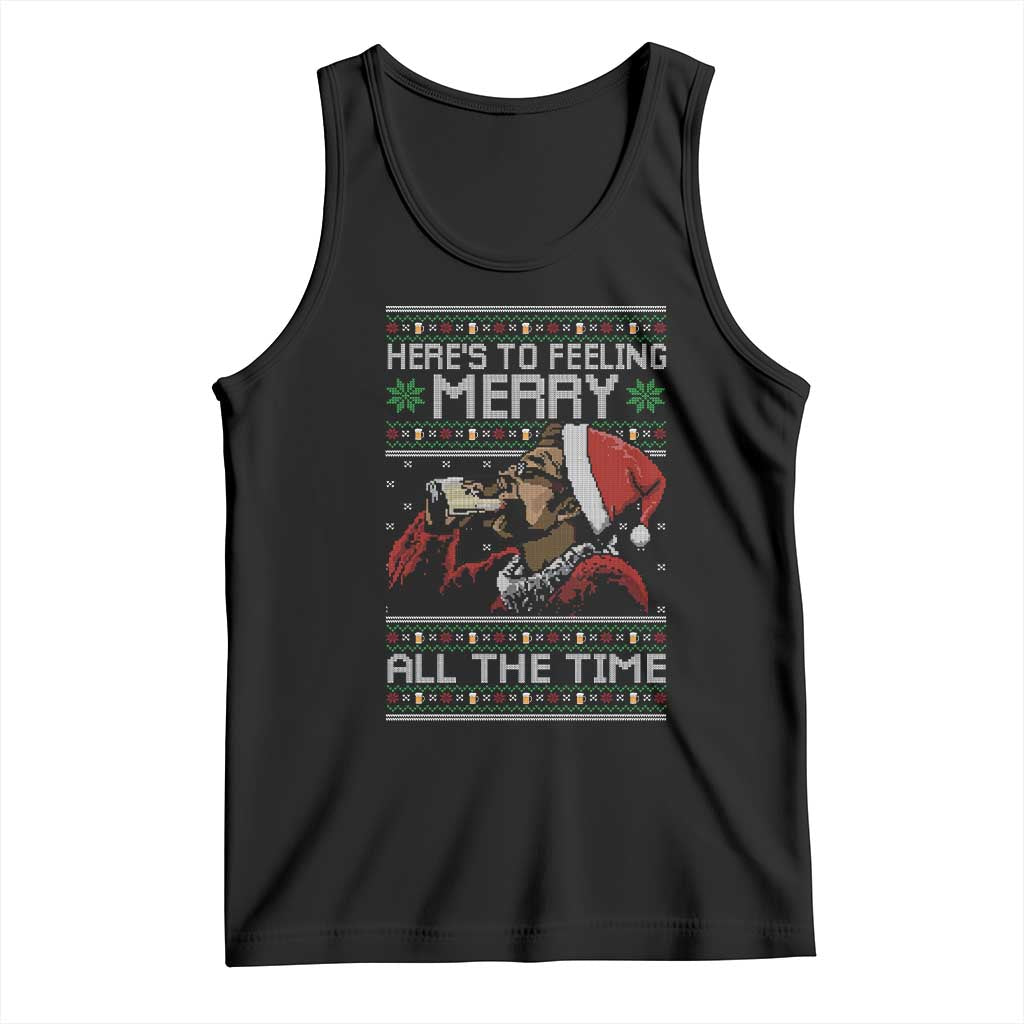 Here To Feeling Merry All The Time Christmas Tank Top Funny Xmas Comedy Movie TS11 Black Print Your Wear