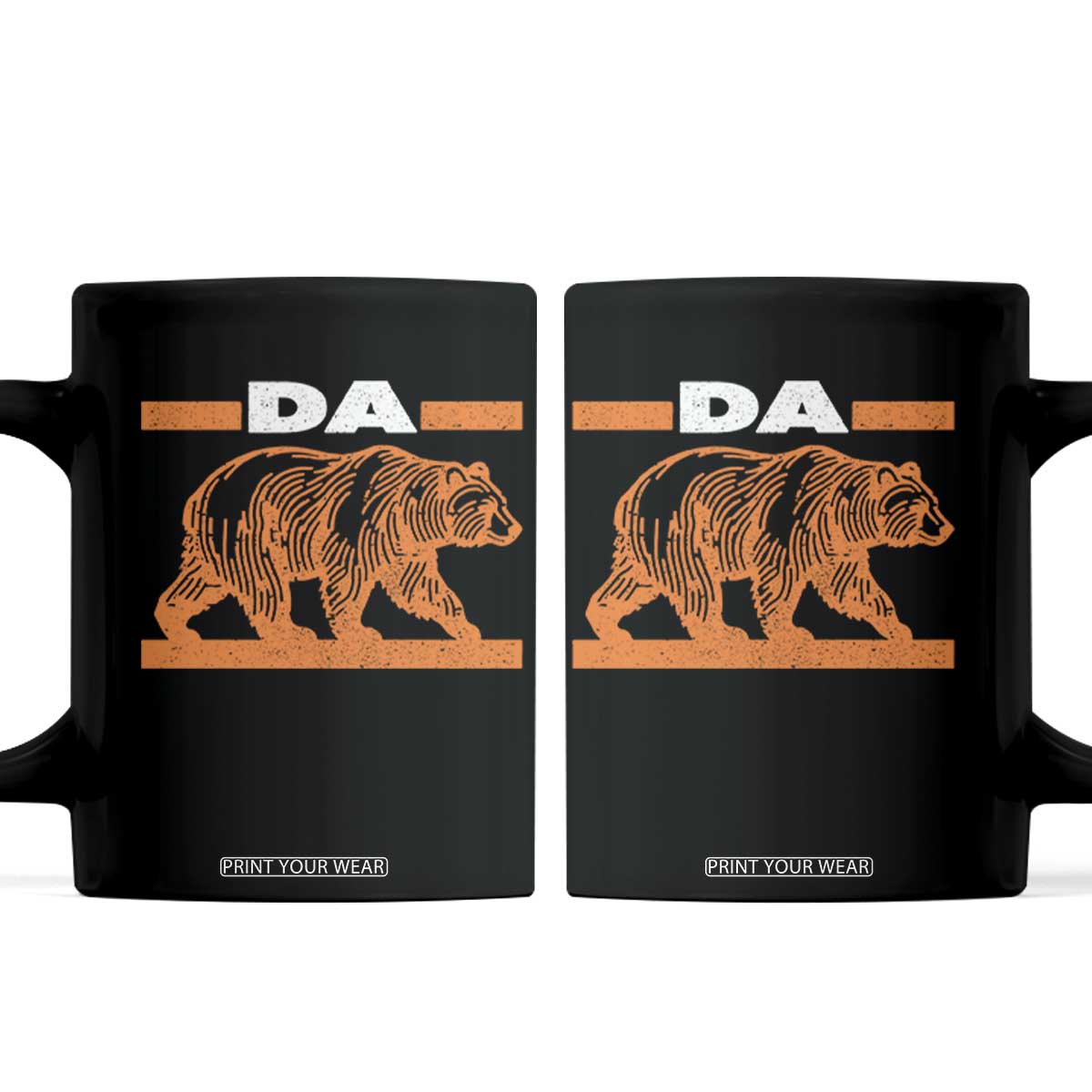 Bear Lover Coffee Mug Funny Wildlife Orange Bear Walking TS11 Black Print Your Wear