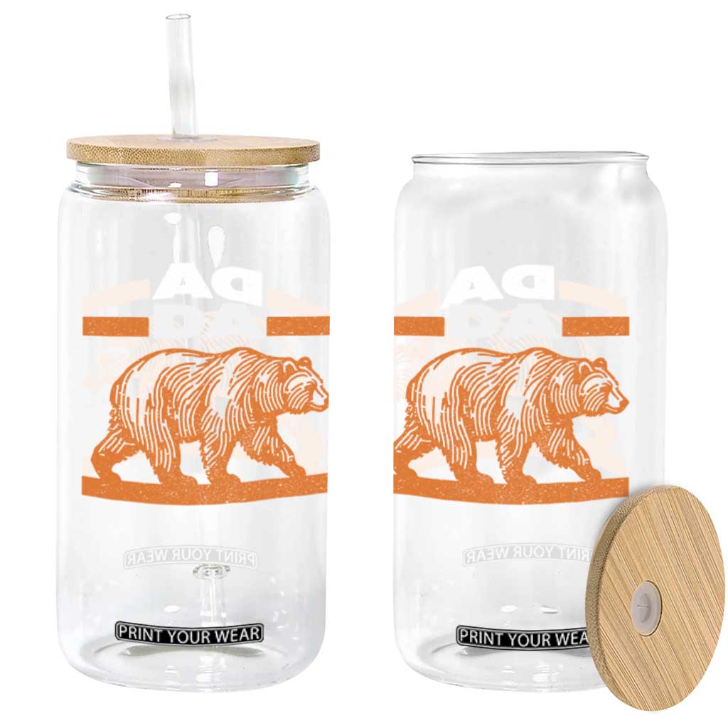 Bear Lover Glass Can Funny Wildlife Orange Bear Walking TS11 Print Your Wear